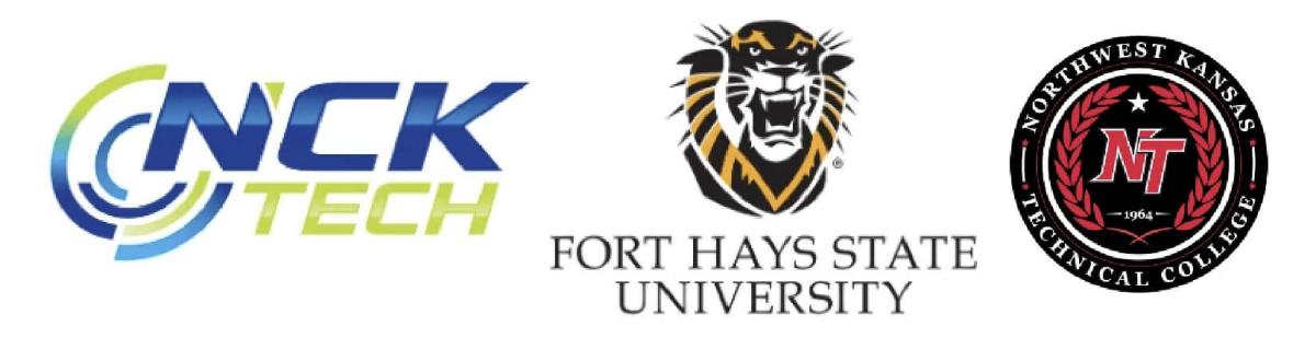 NCK Tech, Fort Hays State and Northwest Kansas Tech logos