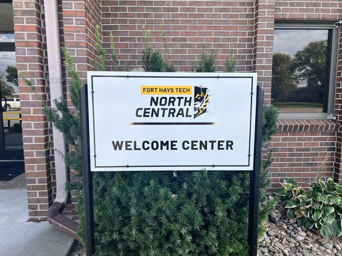 Welcome Center sign.